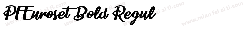 PFEuroset Bold Regul字体转换